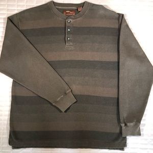 Bob Timberlake Long Sleeve Striped Henley Size Large
